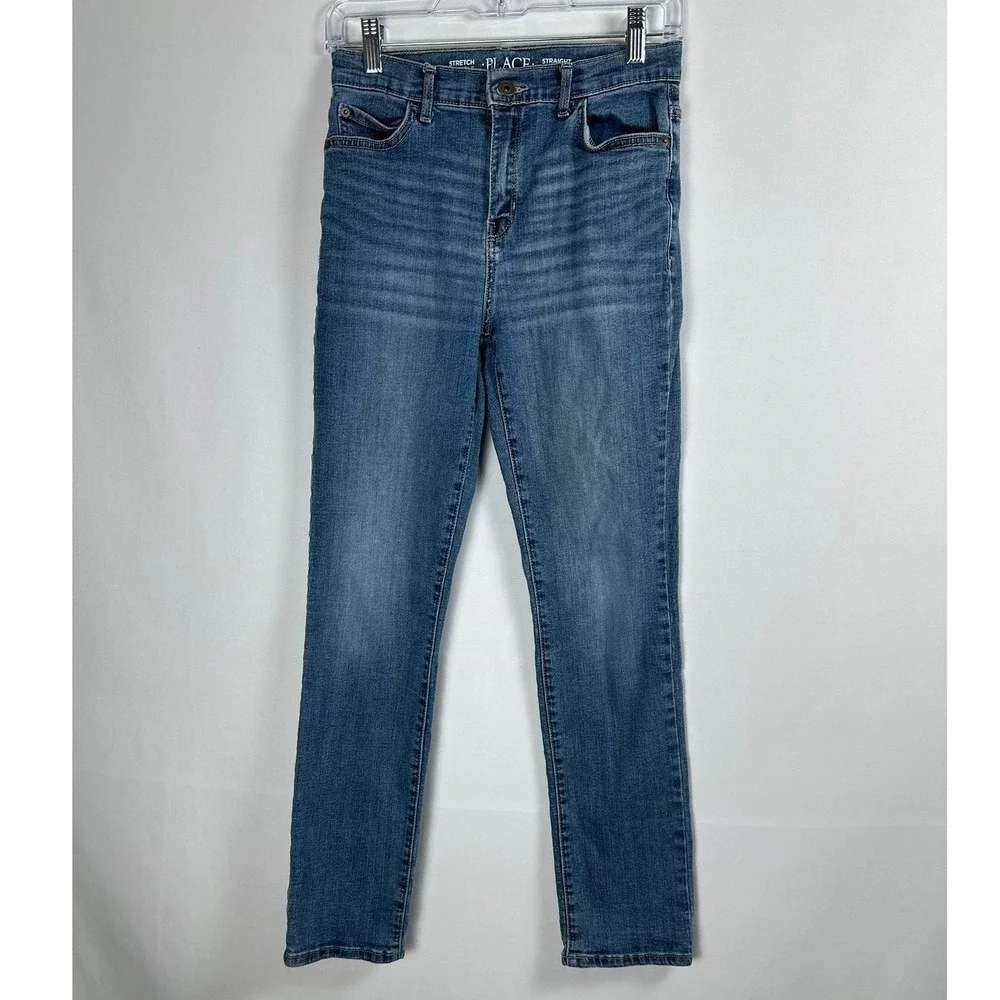 Lot of 2 The Children's Place Straight Jeans Girls 14 Blue Casual School Classic
